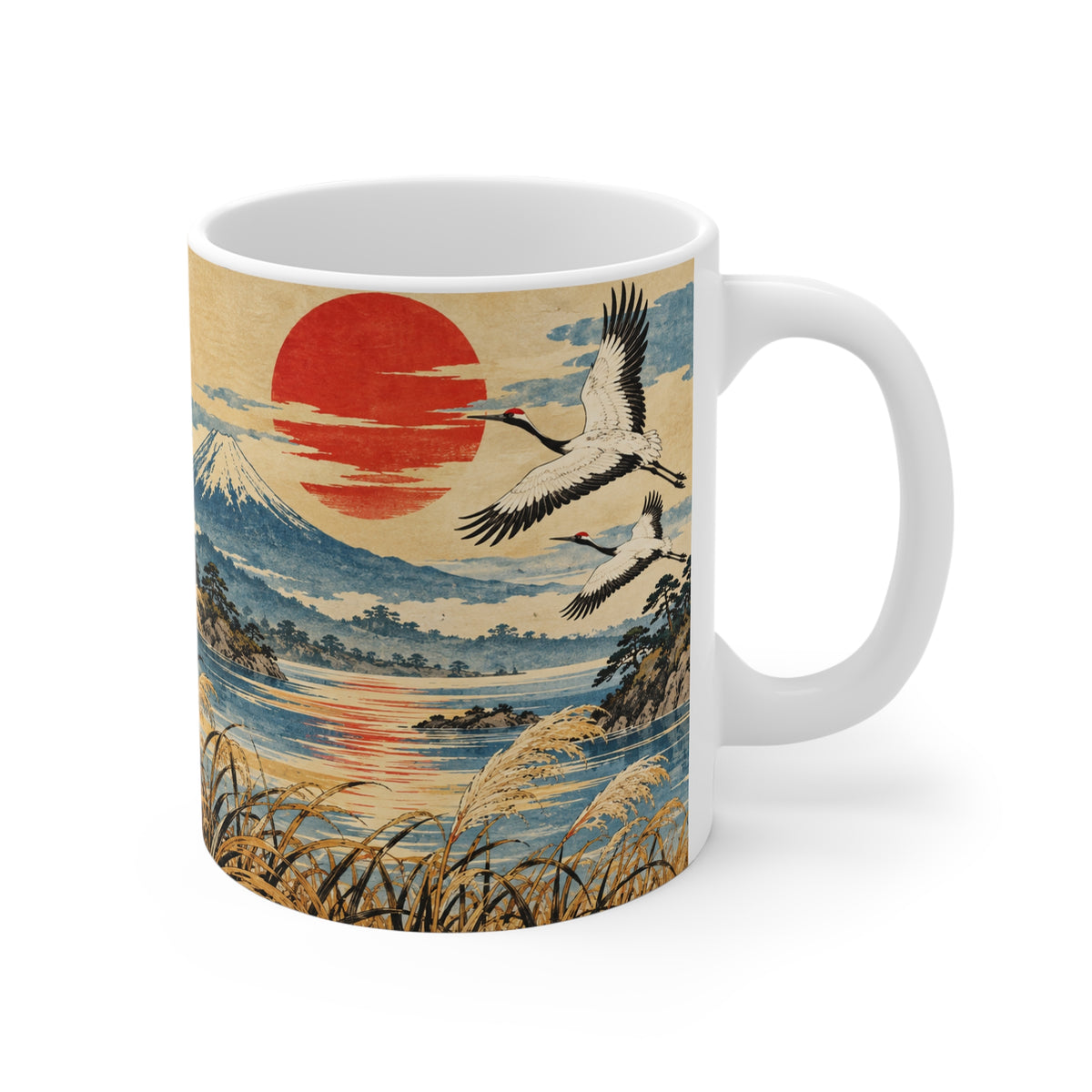 Japanese Cranes | Classic Art Coffee Mug Gift (11oz)