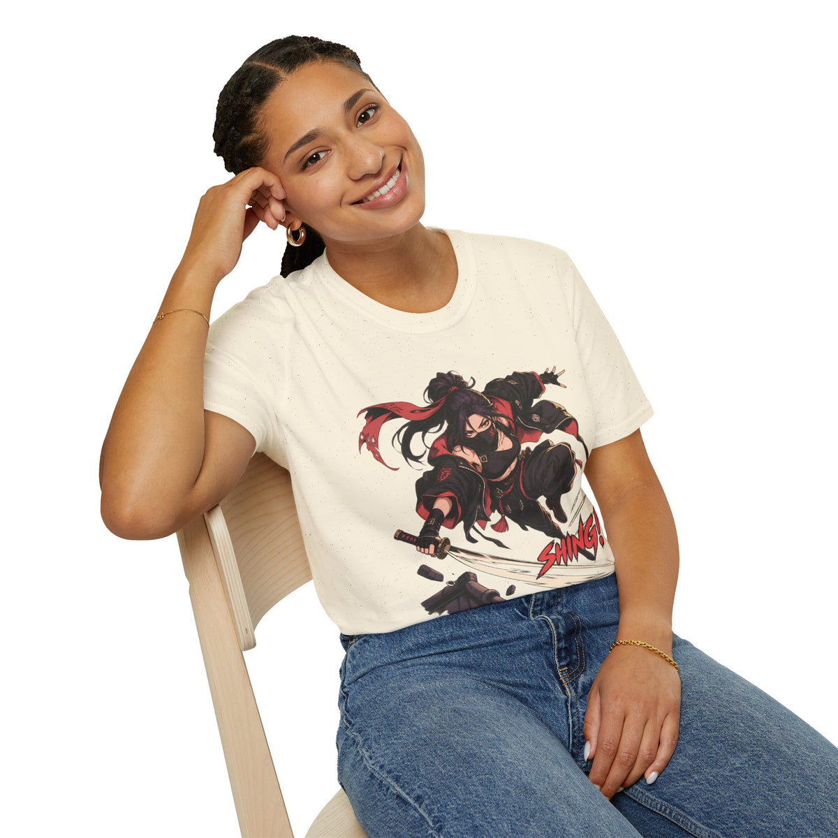 SHING! | Rooftop Samurai Girl | Japanese Anime Style Fight Shirt