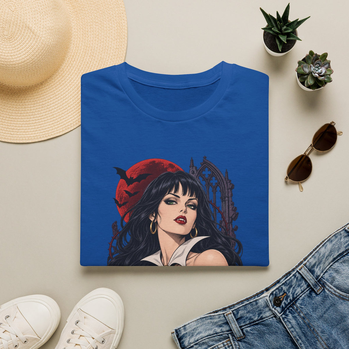 Vampirella | Sexy Halloween Vampire Pin Up Girl Sorceress Graphic T-Shirt