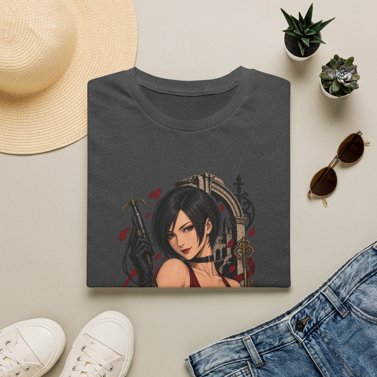 Ada Wong | Residsent Evil Gothic Anime Pin Up Girl T-Shirt