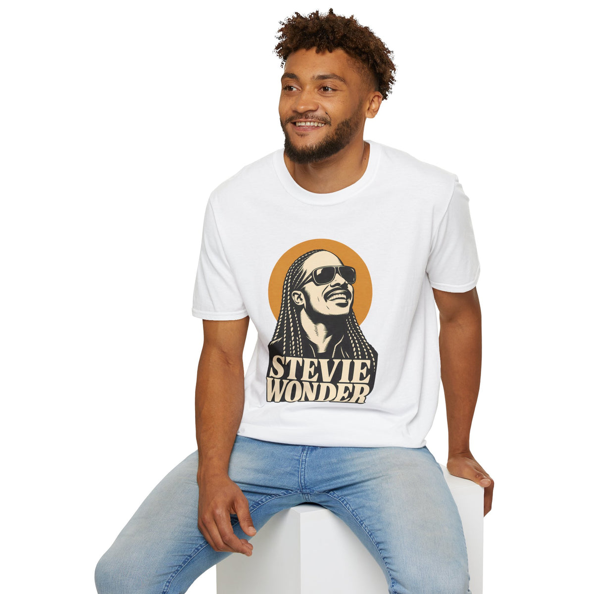 Stevie Wonder Graphic T-Shirt - Retro Soul Music Tee