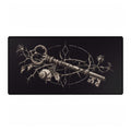 Gothic Key Desk Mat | Antique Skeleton Key with Thorns & Snail Mousepad