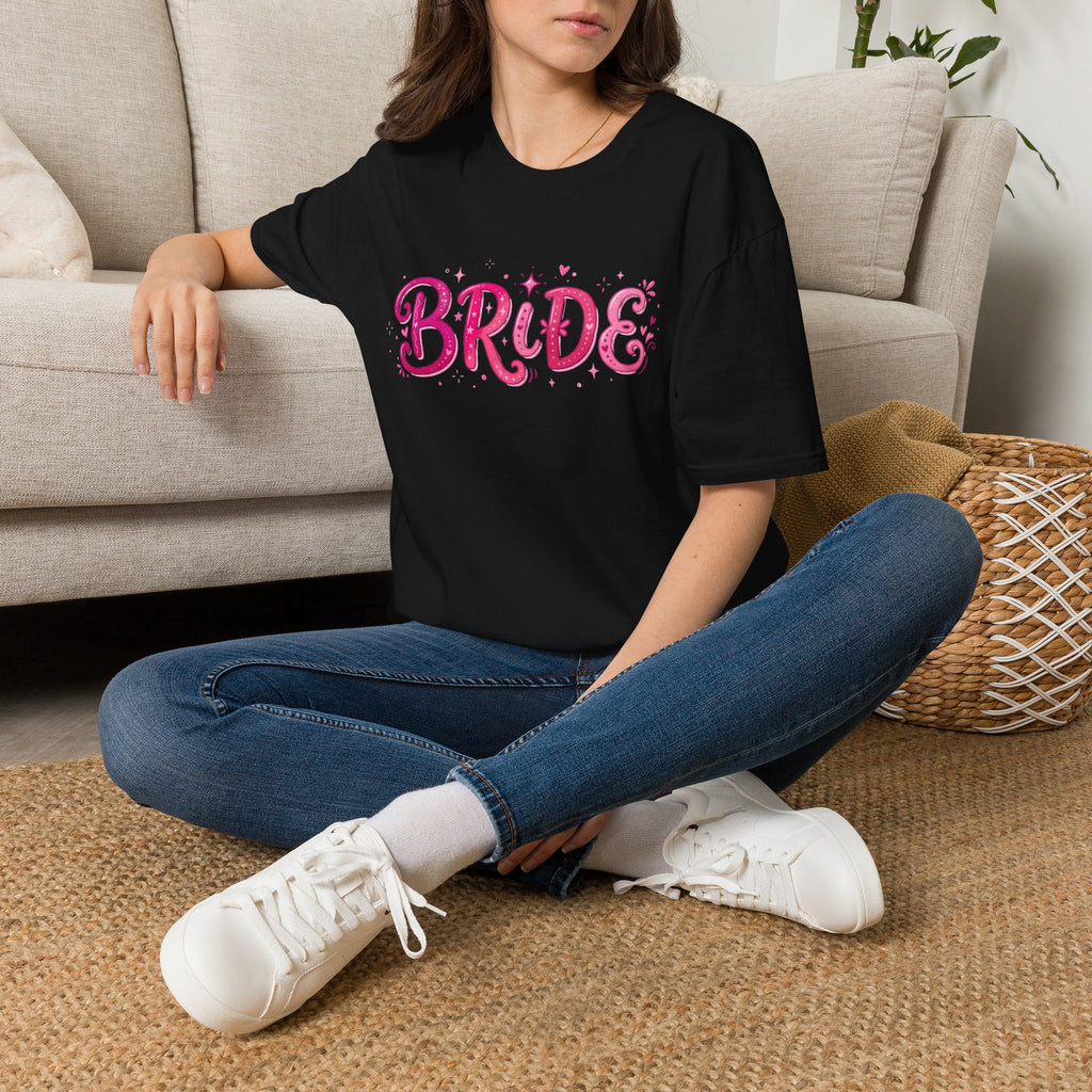 Bride T-Shirt — Pink Sparkle Bachelorette Tee
