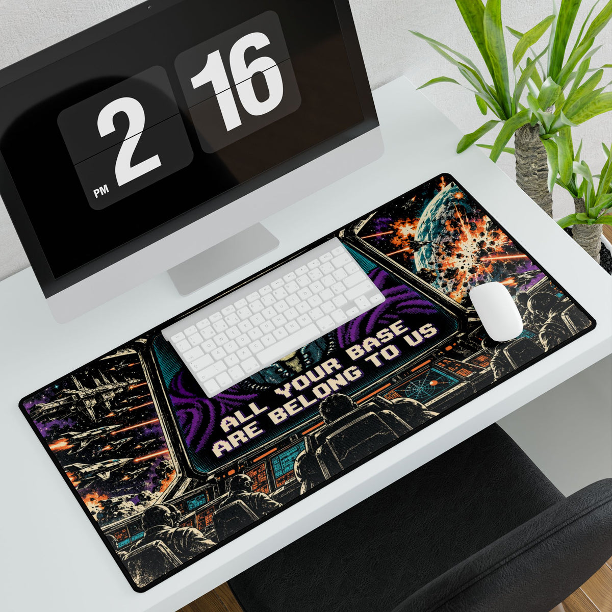 All Your Base Are Belong To Us | Retro Space Battle Mousepad