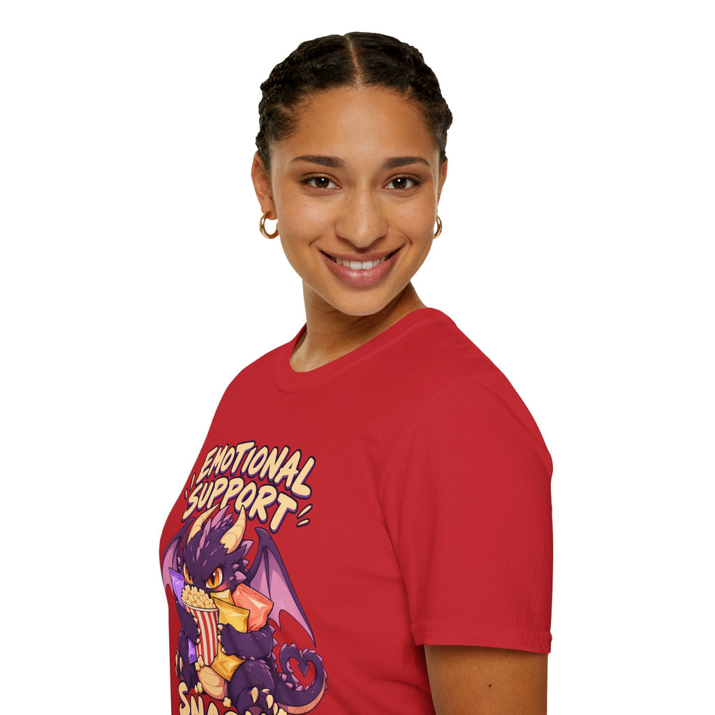 Emotional Support Snacks | Cute Dragon Eating Popcorn Anime Shirt