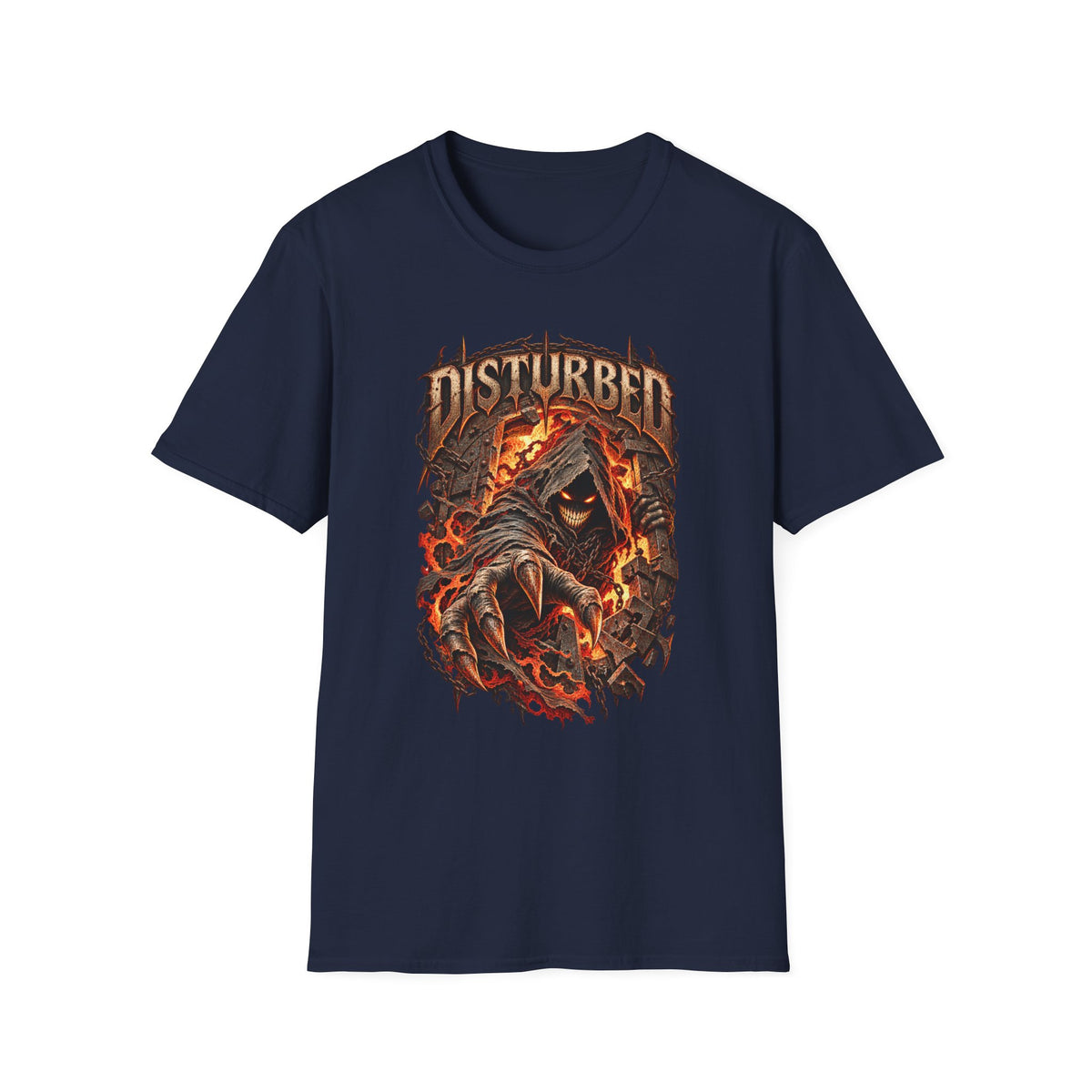 Disturbed | The Guy | Flaming Heavy Metal Band T-Shirt