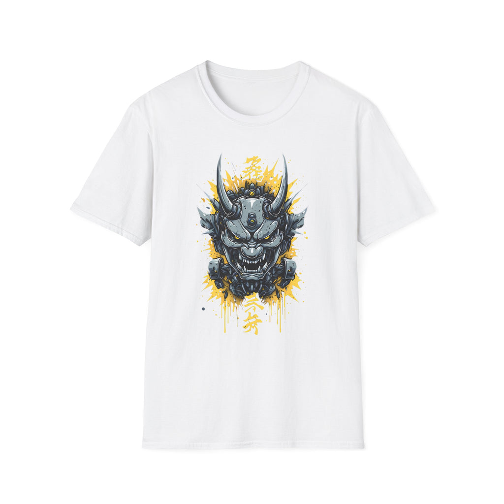 Demonic Oni Helmet T‑Shirt — Japanese Samurai Mask Graphic Tee