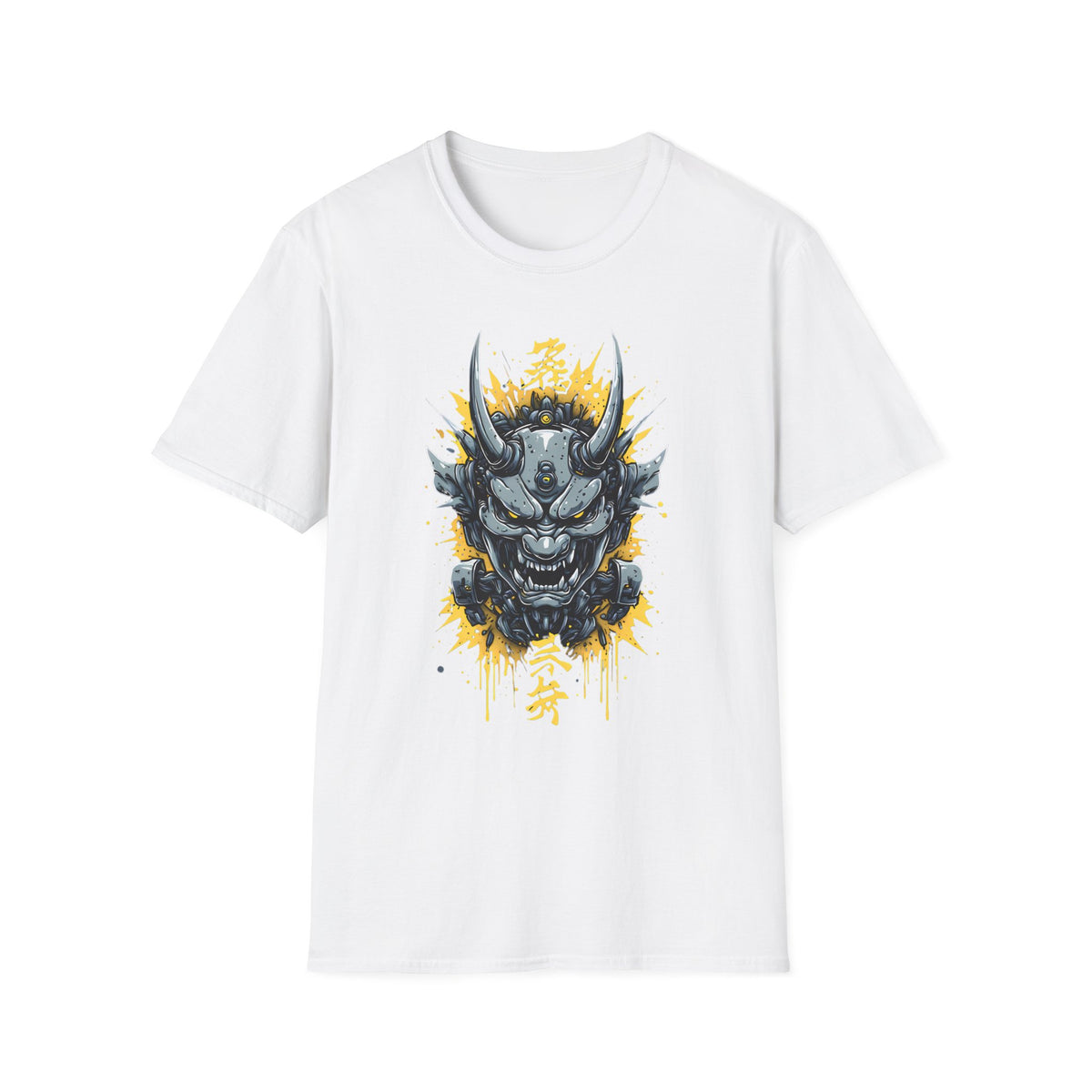 Demonic Oni Helmet T‑Shirt — Japanese Samurai Mask Graphic Tee