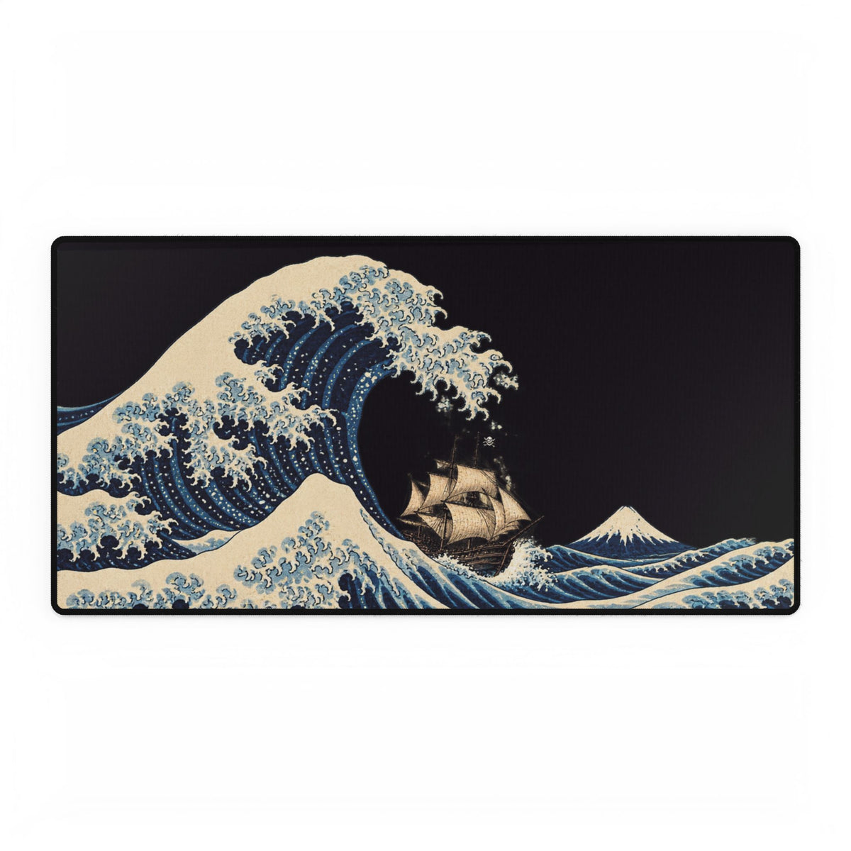 Mouse Mat | A Great Wave Pirate Ship | Japanese Ocean Adventure Art Desk Pad