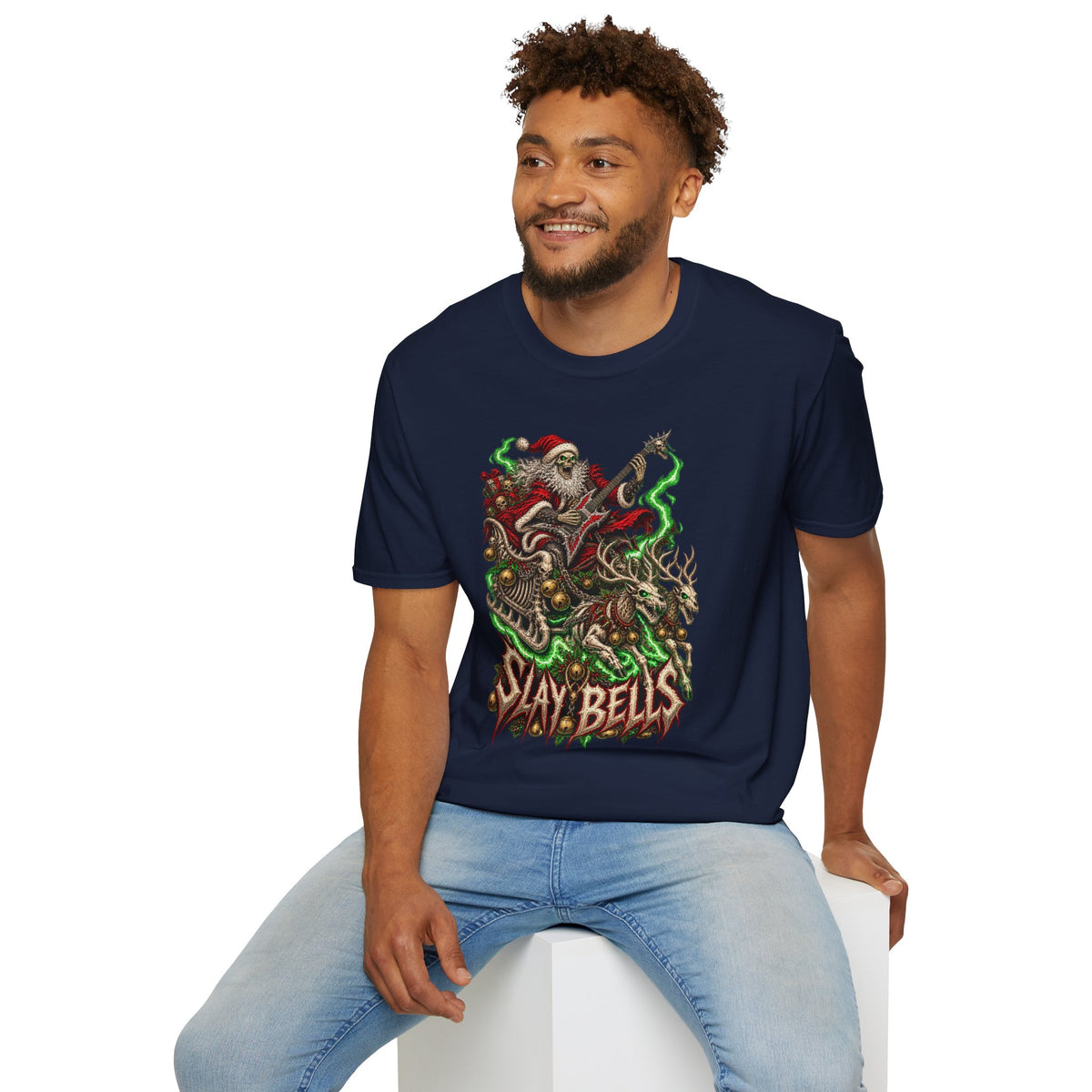 Slay Bells | Santa Clauses Horror Christmas T-Shirt