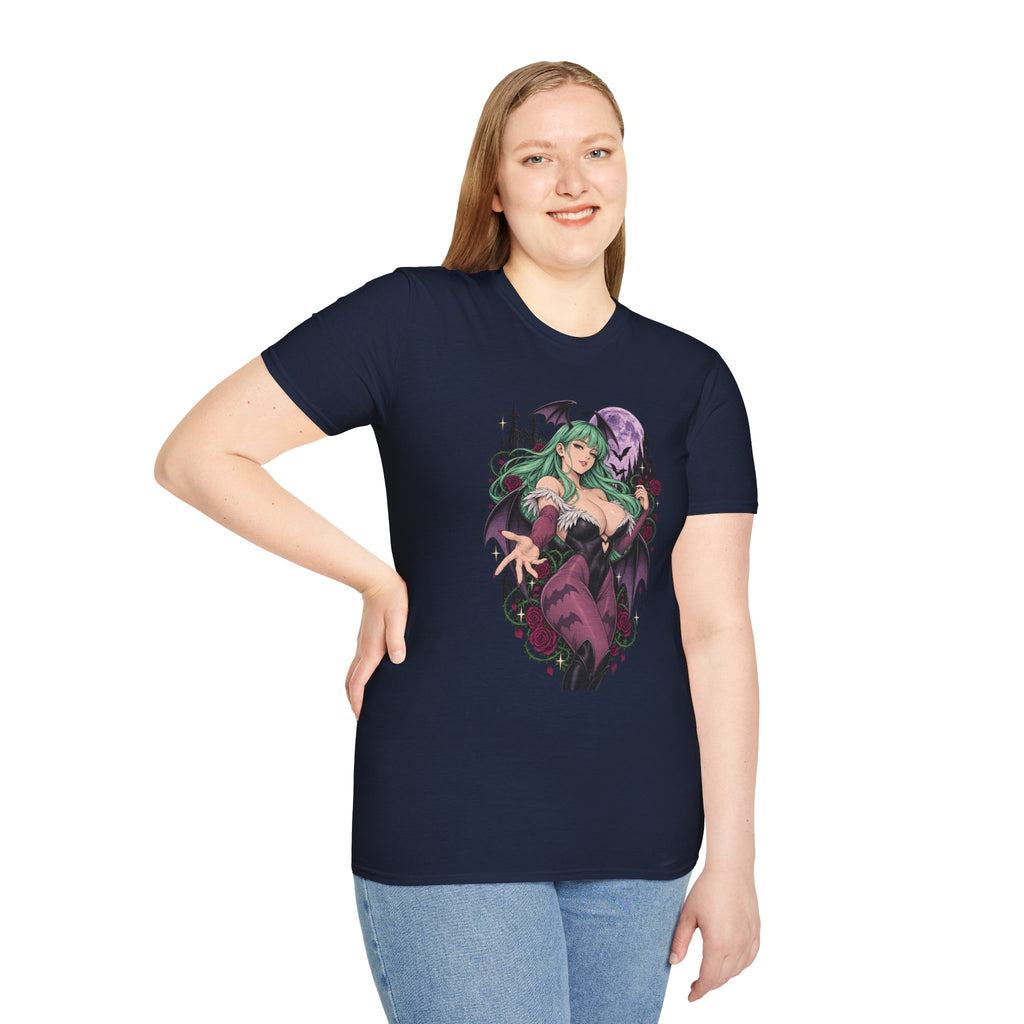 Morrigan | Sexy Succubus Pin Up Girl | Gothic Sorceress Halloween Gamer T-Shirt