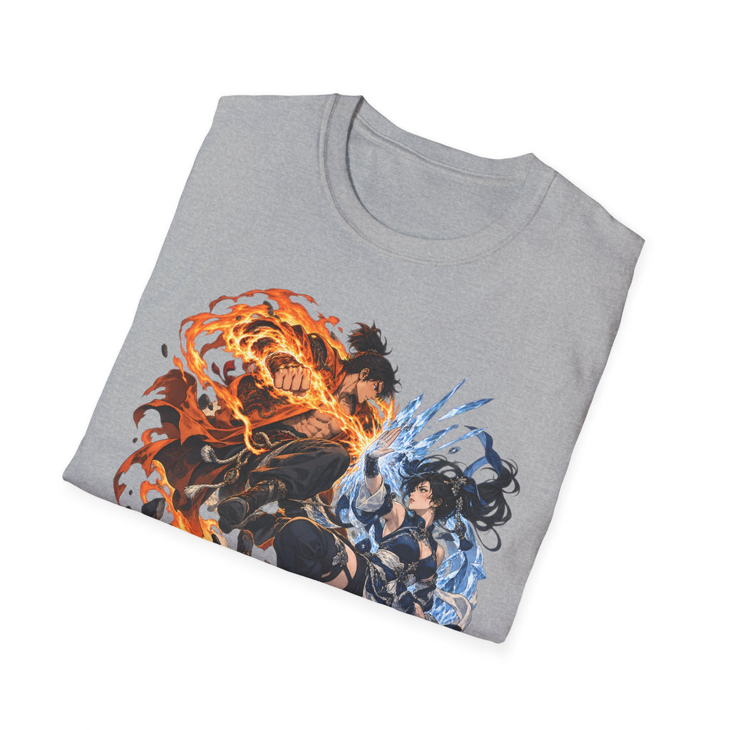 Elemental Battle | Fire vs Ice | Ninja Japanese Fantasy T-Shirt