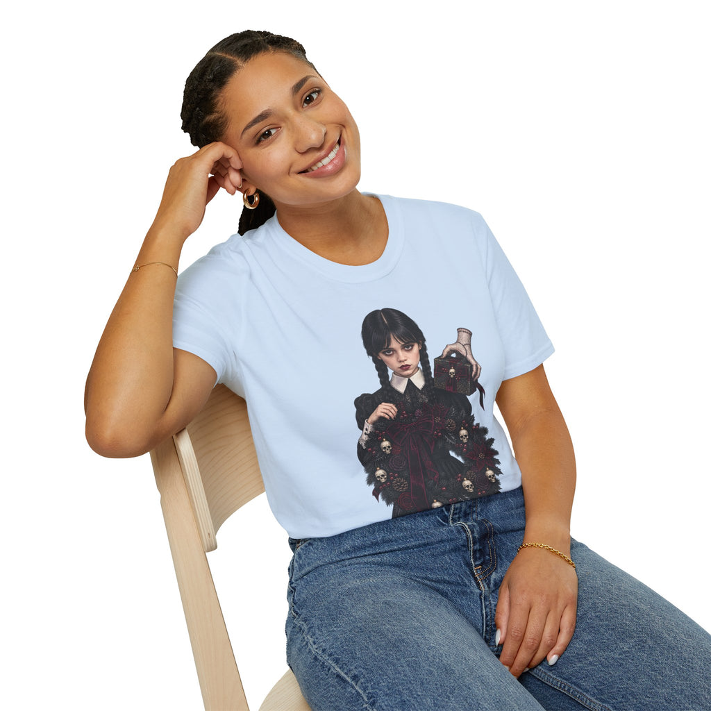 Wednesday Addams | Gothic Chrismtas Portrait T-Shirt