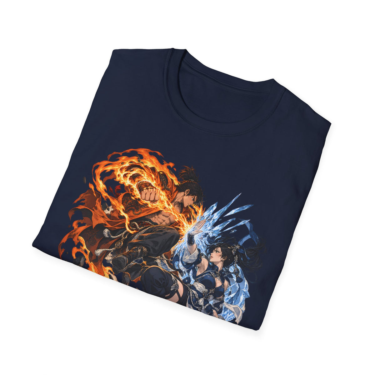 Elemental Battle | Fire vs Ice | Ninja Japanese Fantasy T-Shirt