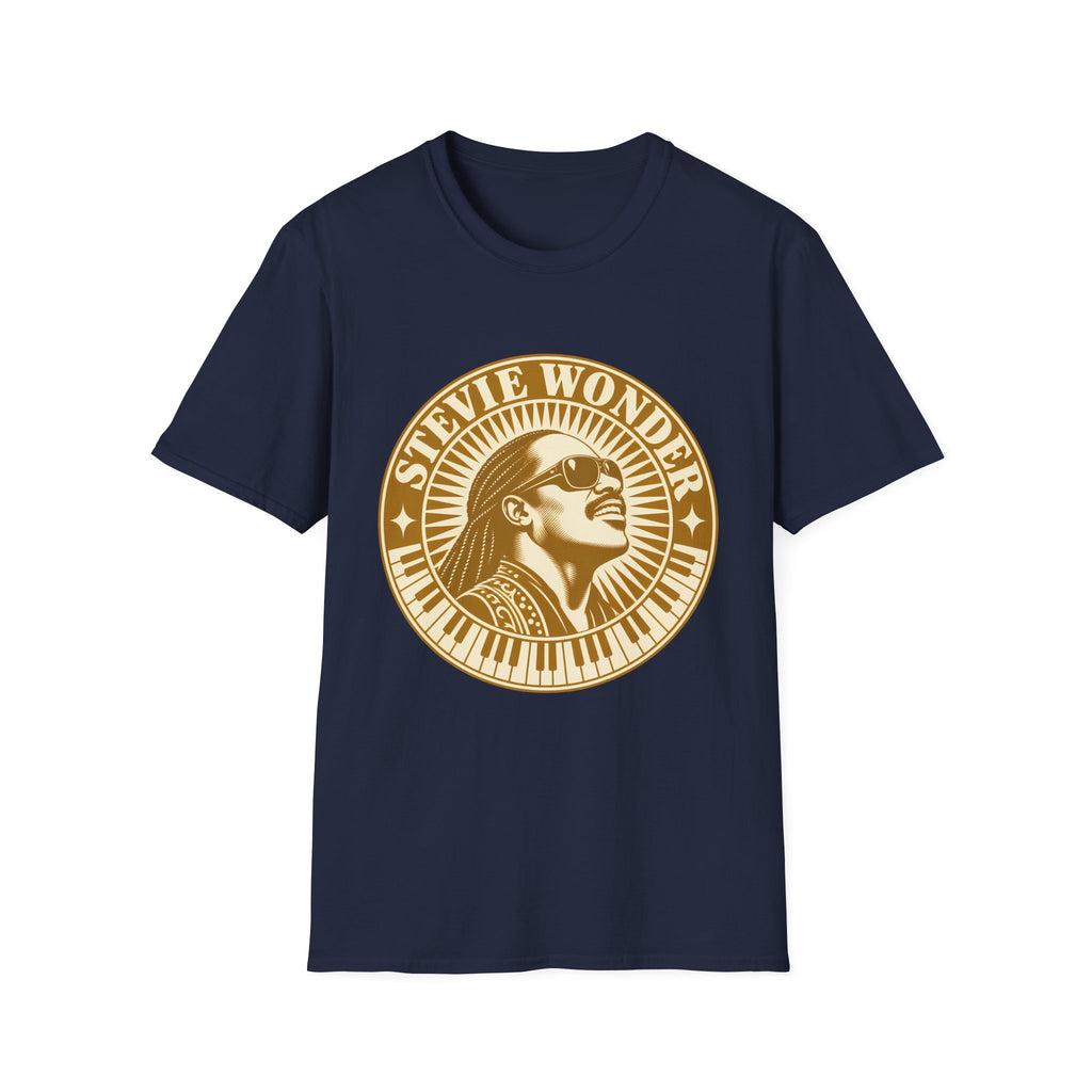 Stevie Wonder Graphic T-Shirt - Vintage Gold Portrait Tee