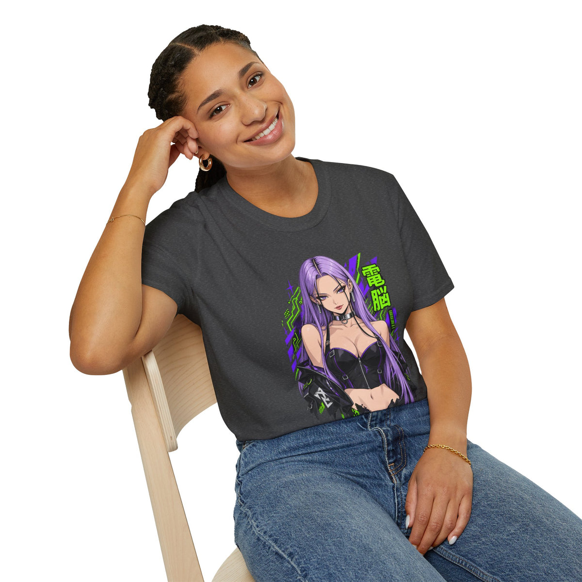 Violet | Anime Cyber Sexy Pin Up Girl T-Shirt