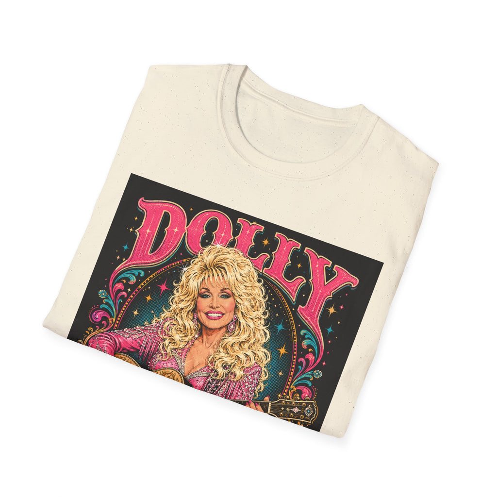 Country Music Graphic T-Shirt — "DOLLY" Retro Guitar Design