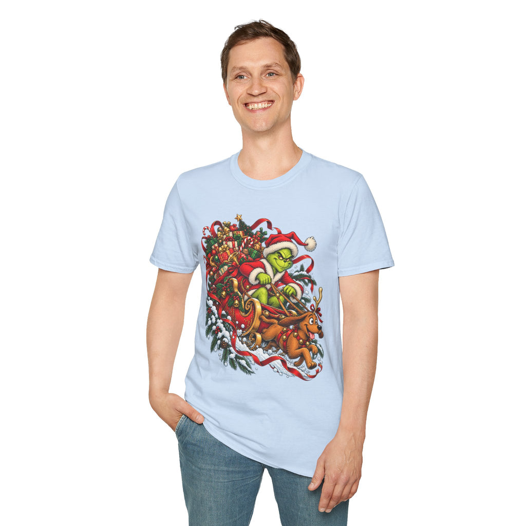 Grinch & Max Sleigh Ride | Funny Christmas T Shirt