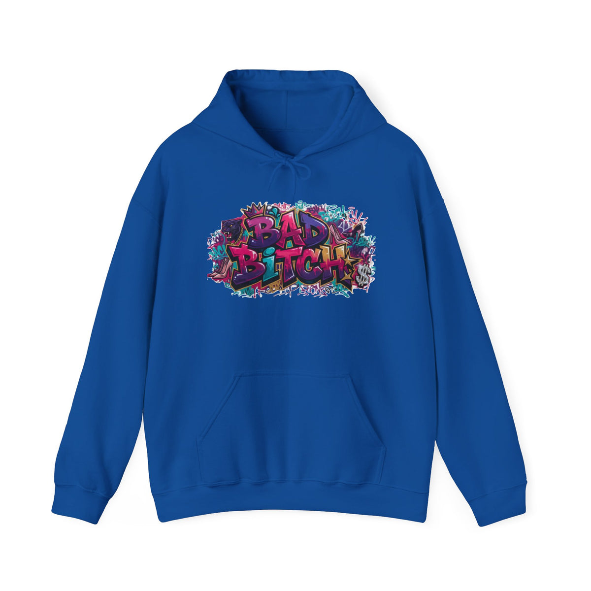 Hoodie — Colorful ‘Bad Bitch’ Graffiti Pullover