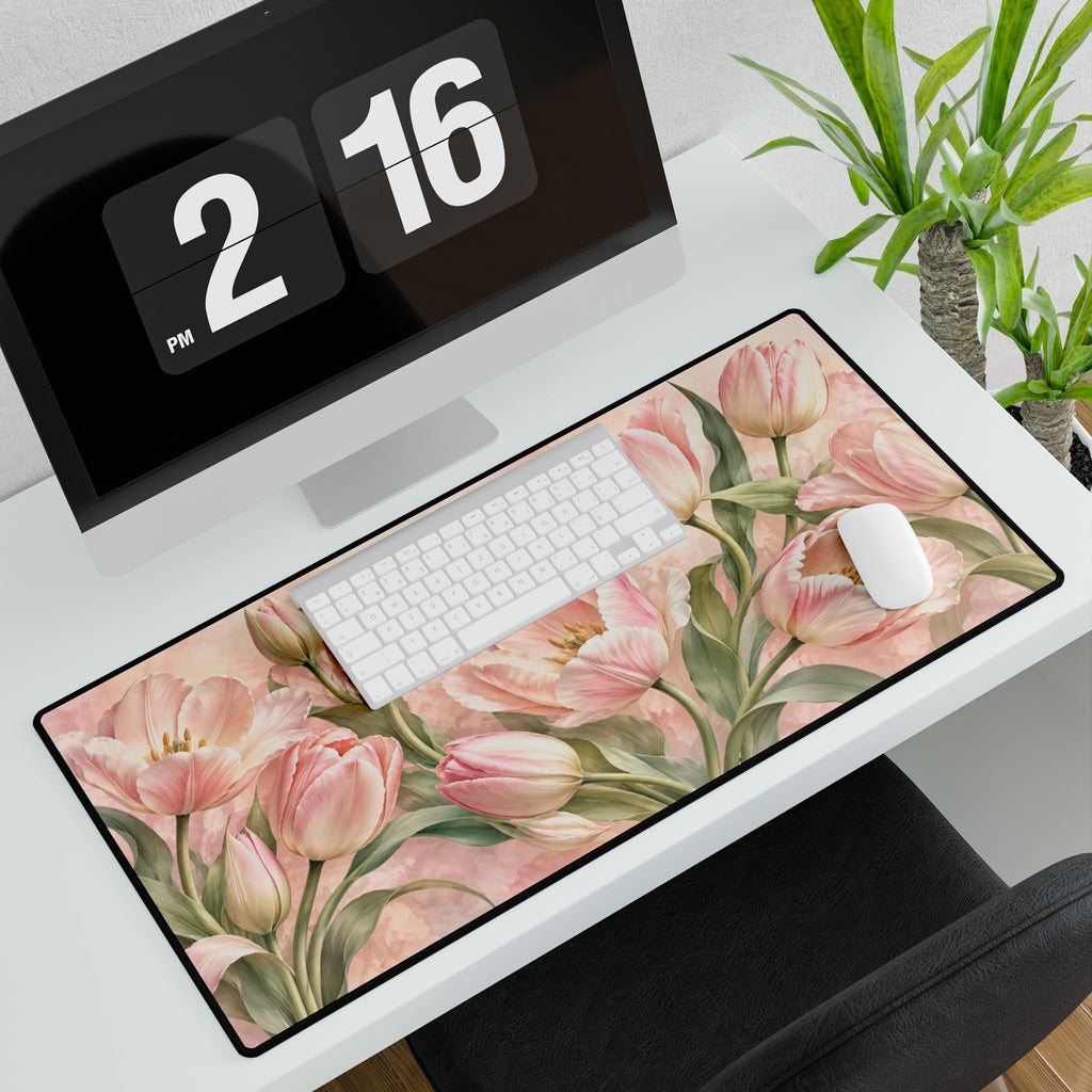 Ballet Pink Tulip Garden Spring Floral Art - Pastel Floral Design