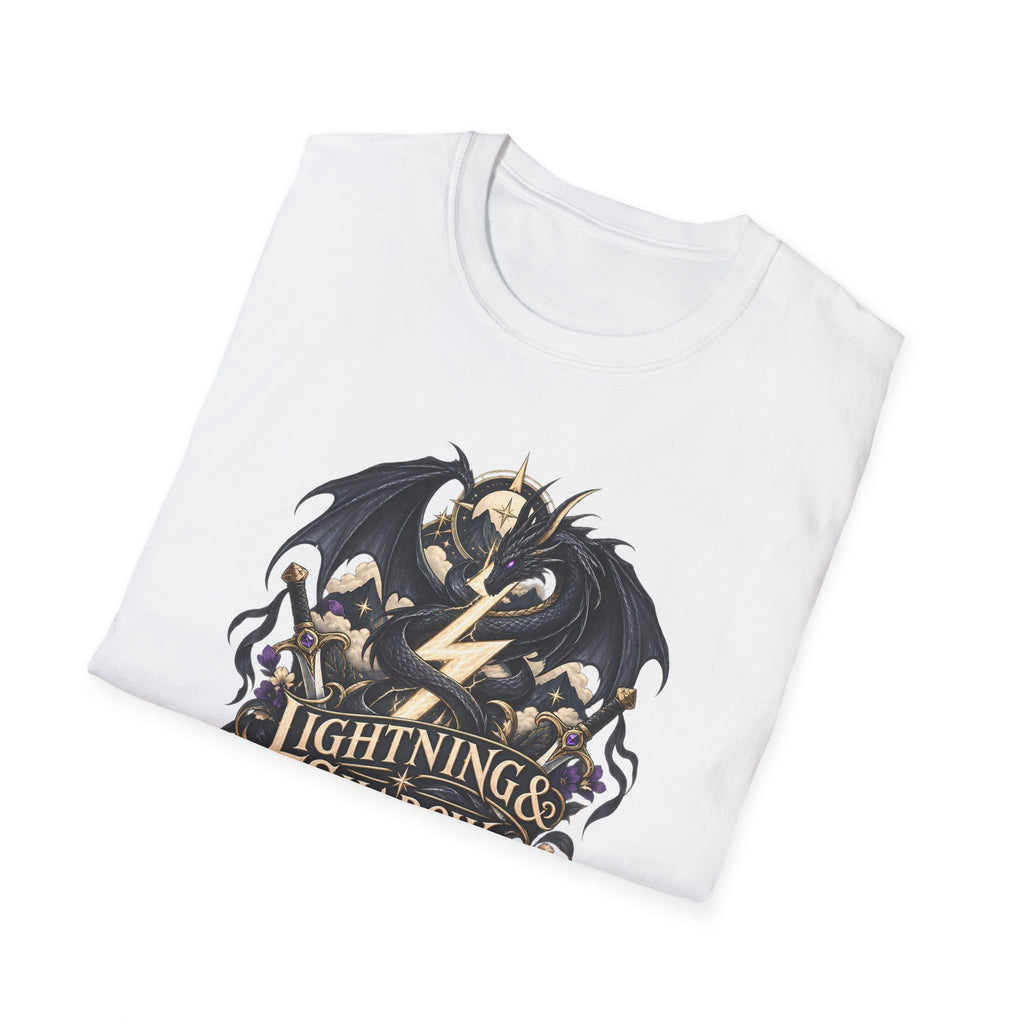 Lightning & Shadow | Onyx Storm Book Inspired Fantasy Dragon T-Shirt