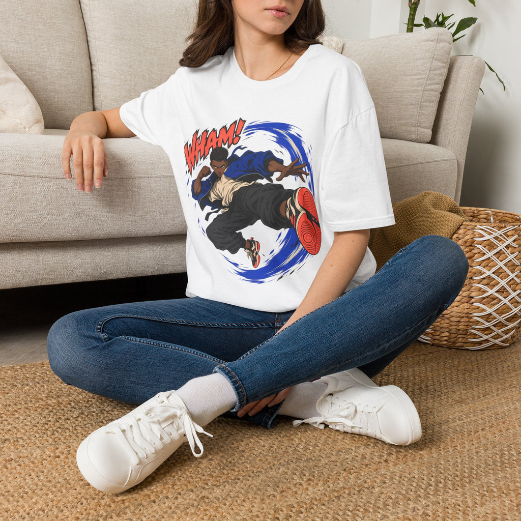 WHAM! | Anime Cartoon Ninja Kick Graphic T Shirt