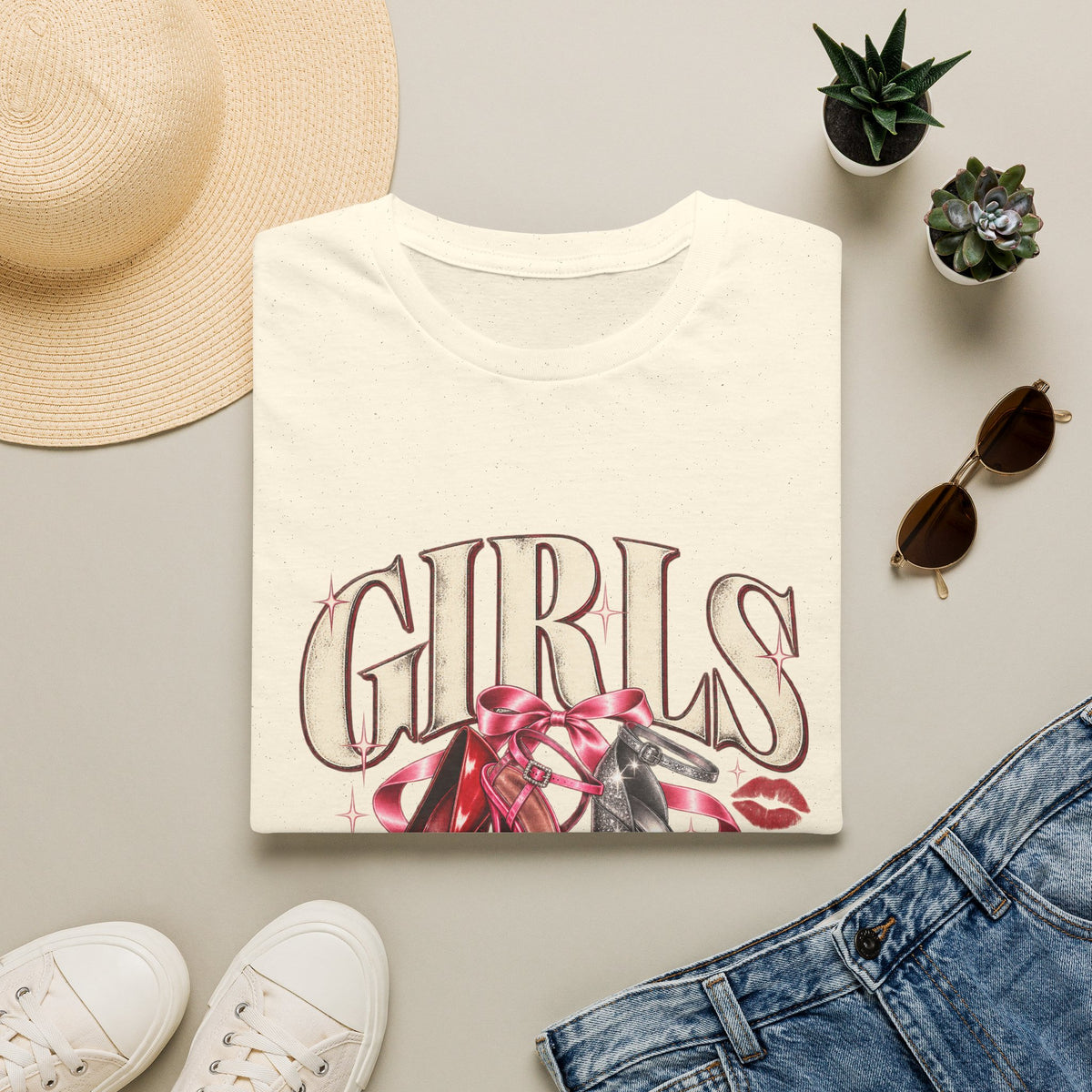 Sugababes |  Red Heels & Ribbons | Girls Night T Shirt