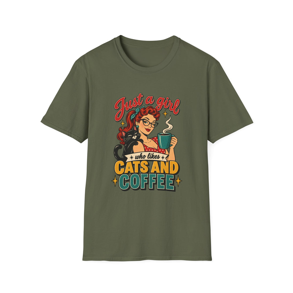 Just a Girl Who Likes Cats and Coffee Tee