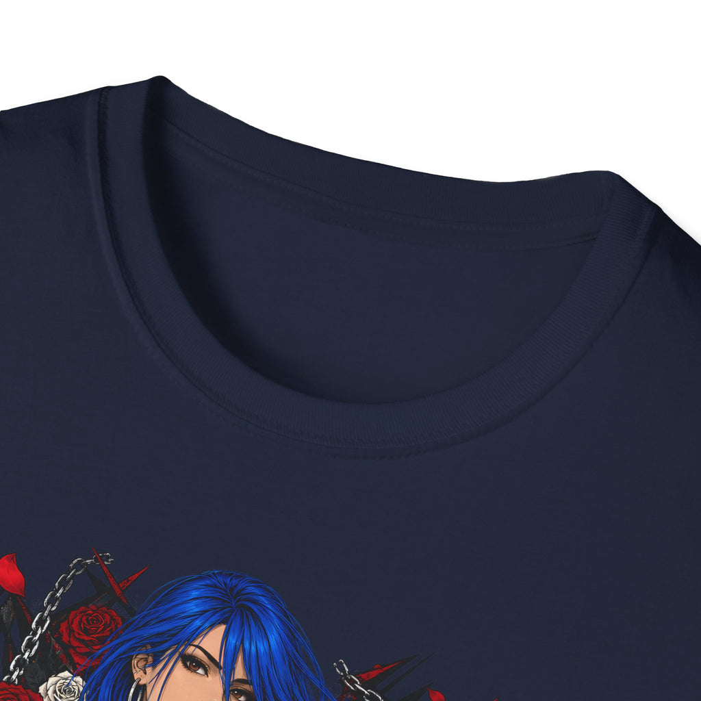 Blue Haired Rock Chick | Japanese Anime Style Pin-up Girl