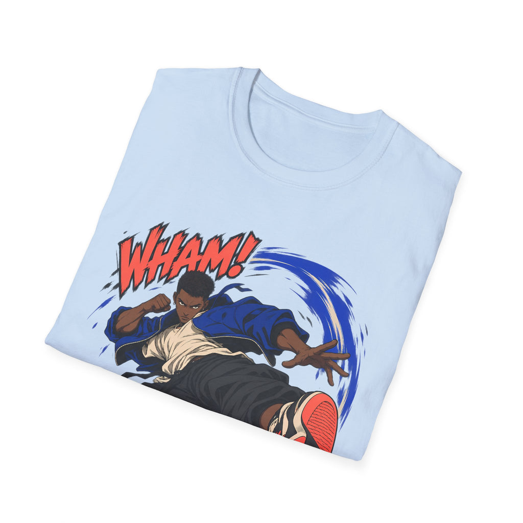 WHAM! | Anime Cartoon Ninja Kick Graphic T Shirt