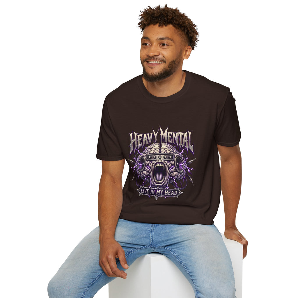 Heavy Mental T-Shirt | Live In My Head' Metal Graphic Tee