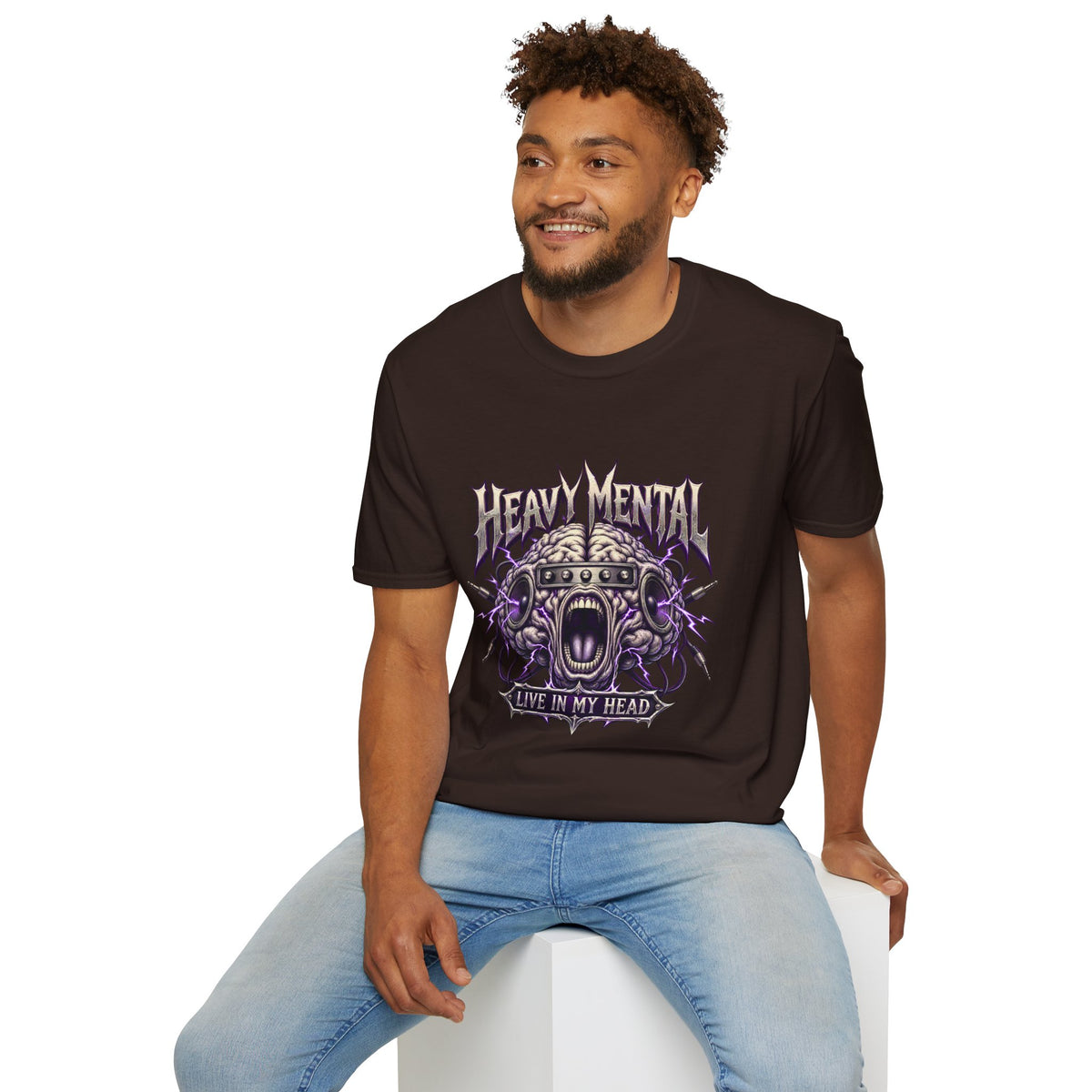 Heavy Mental T-Shirt | Live In My Head' Metal Graphic Tee