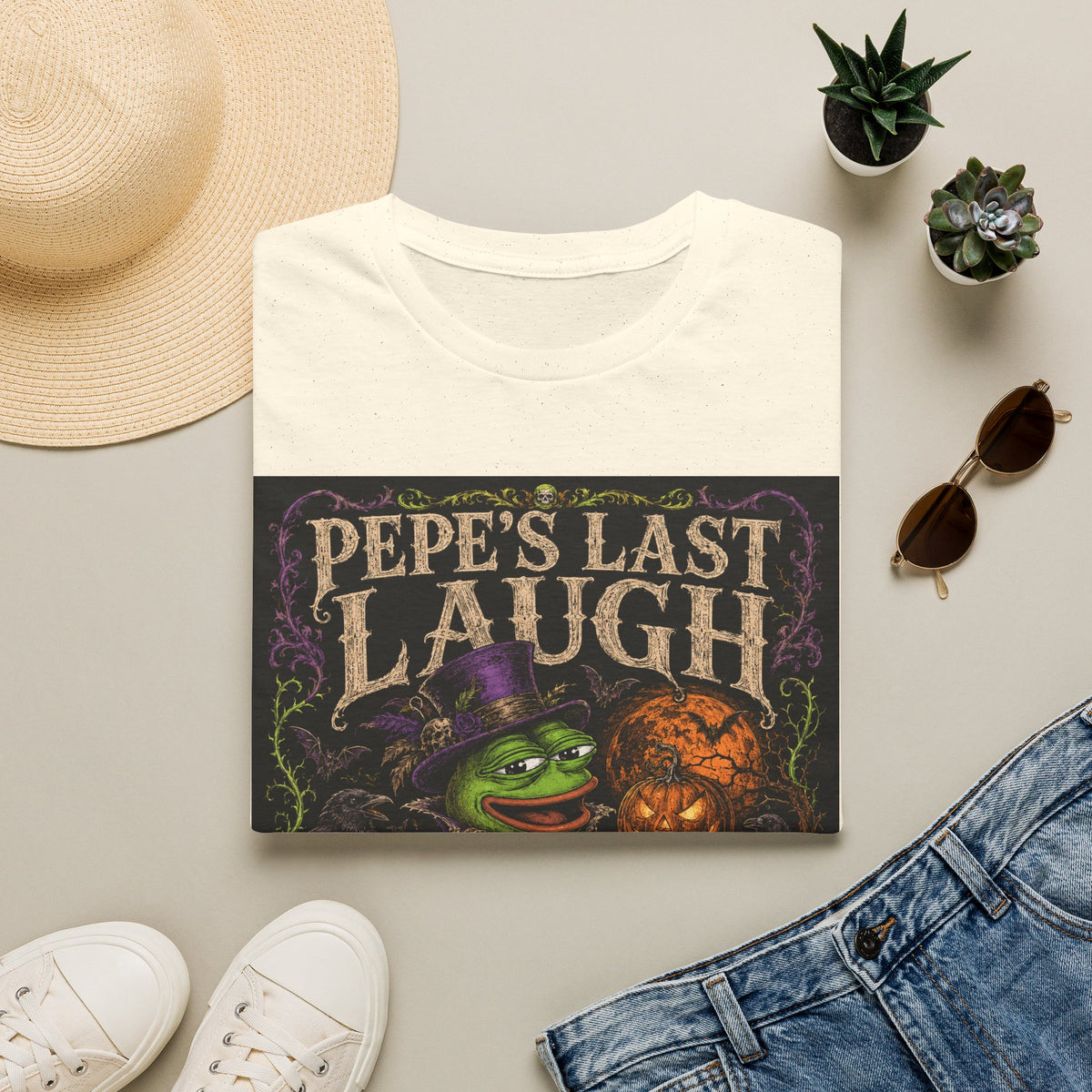 Pepe's Last Laugh T-Shirt — Halloween Witch Frog Graphic Tee