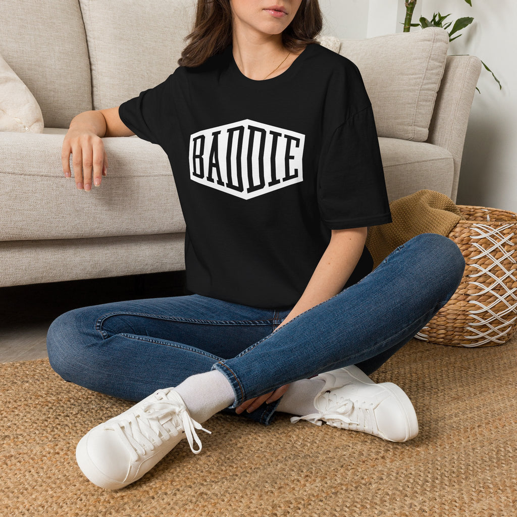 Baddie GTA 6 Inspired Graphic T-Shirt - Bold Retro Shield Logo