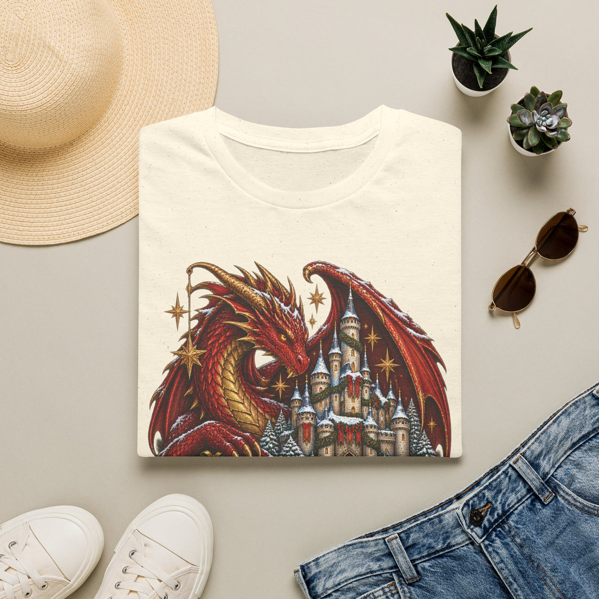 All I Want For Christmas | Dragon Castle T-Shirt