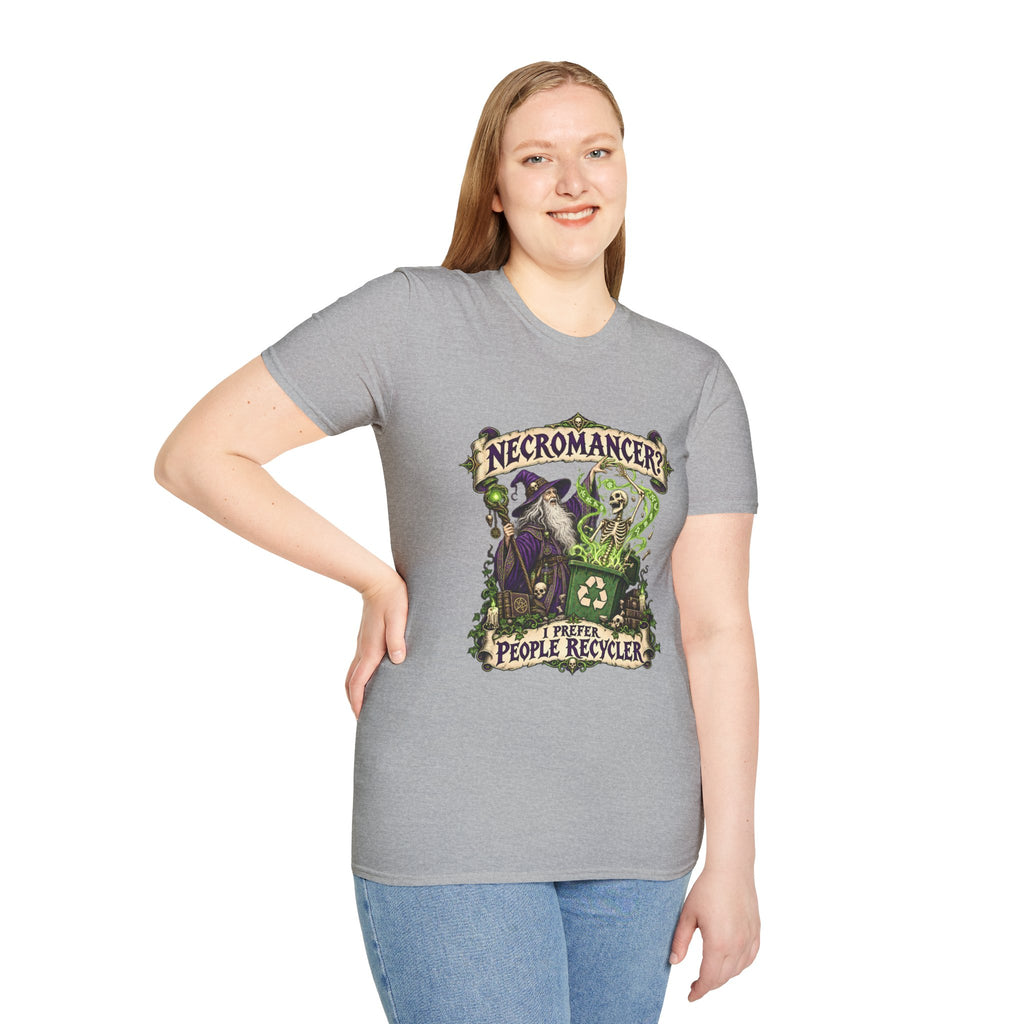 Necromancer? I Prefer People Recycler T-Shirt | Funny Gothic Halloween Tee