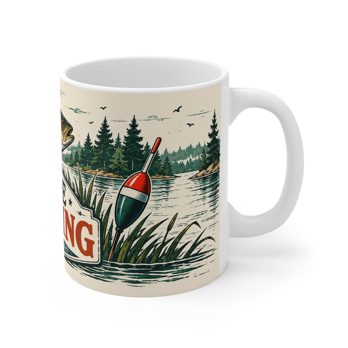 Gone Fishing | Fishing Hobby Coffee Mug Gift (11oz)