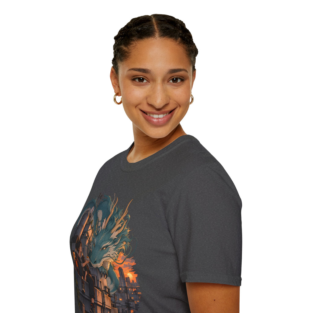 Serpent Cityscape | Urban Japanese Dragon T-Shirt