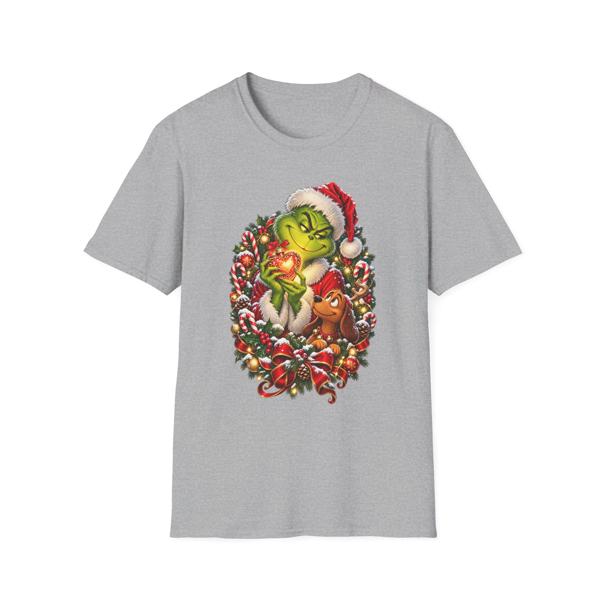 Grinch Heart | Christmas Holiday Grinch T-Shirt