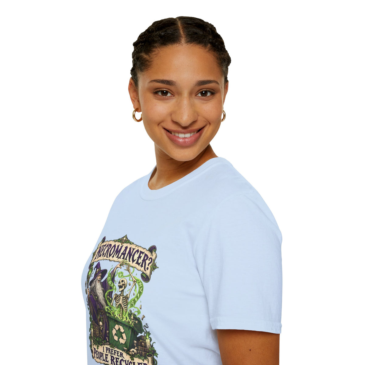 Necromancer? I Prefer People Recycler T-Shirt | Funny Gothic Halloween Tee