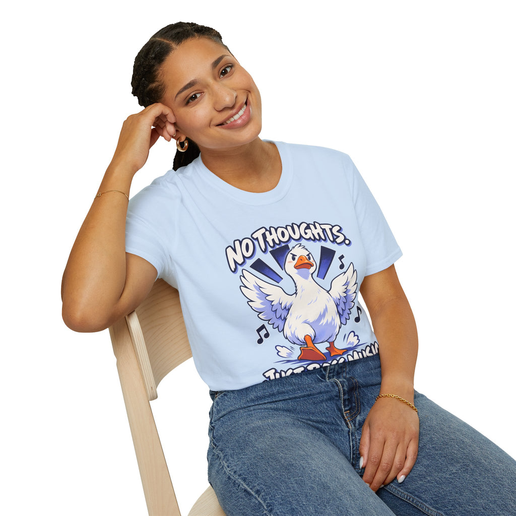 Cute Goose | No Thoughts, Just Boss Music T Shirt