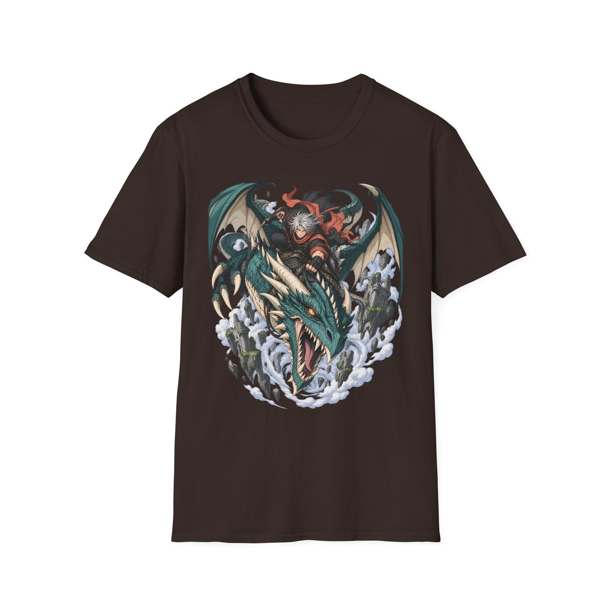 Dragon Rider | Japanese Anime Style Fantasy Sea Serpent T-Shirt