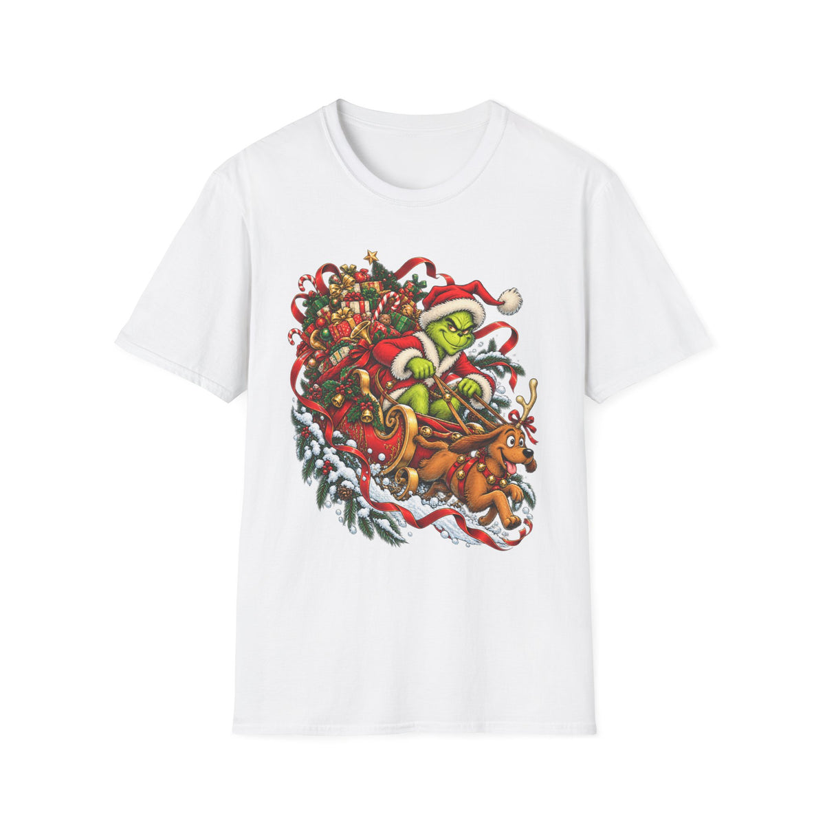 Grinch & Max Sleigh Ride | Funny Christmas T Shirt