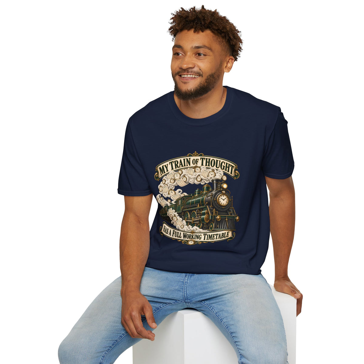 Train of Thought Vintage Steam Engine T-Shirt | My Train of Thought Has a Full Working Timetable