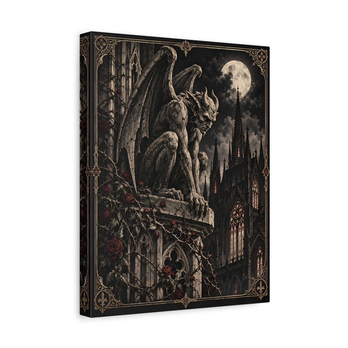 Canvas | Gothic Gargoyle | Occult Wall Art