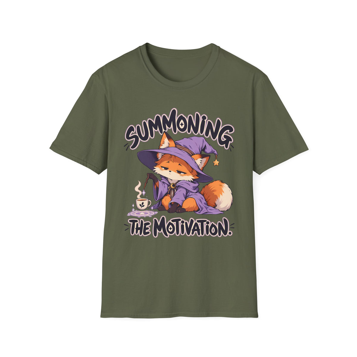 Summoning The Motivation | Cute Anime Fox T-Shirt