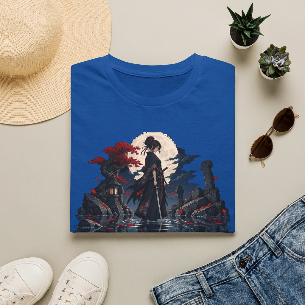 Reflection of a Monster | Moonlit Wolf Spirit T-Shirt | Samurai Silhouette Graphic Tee