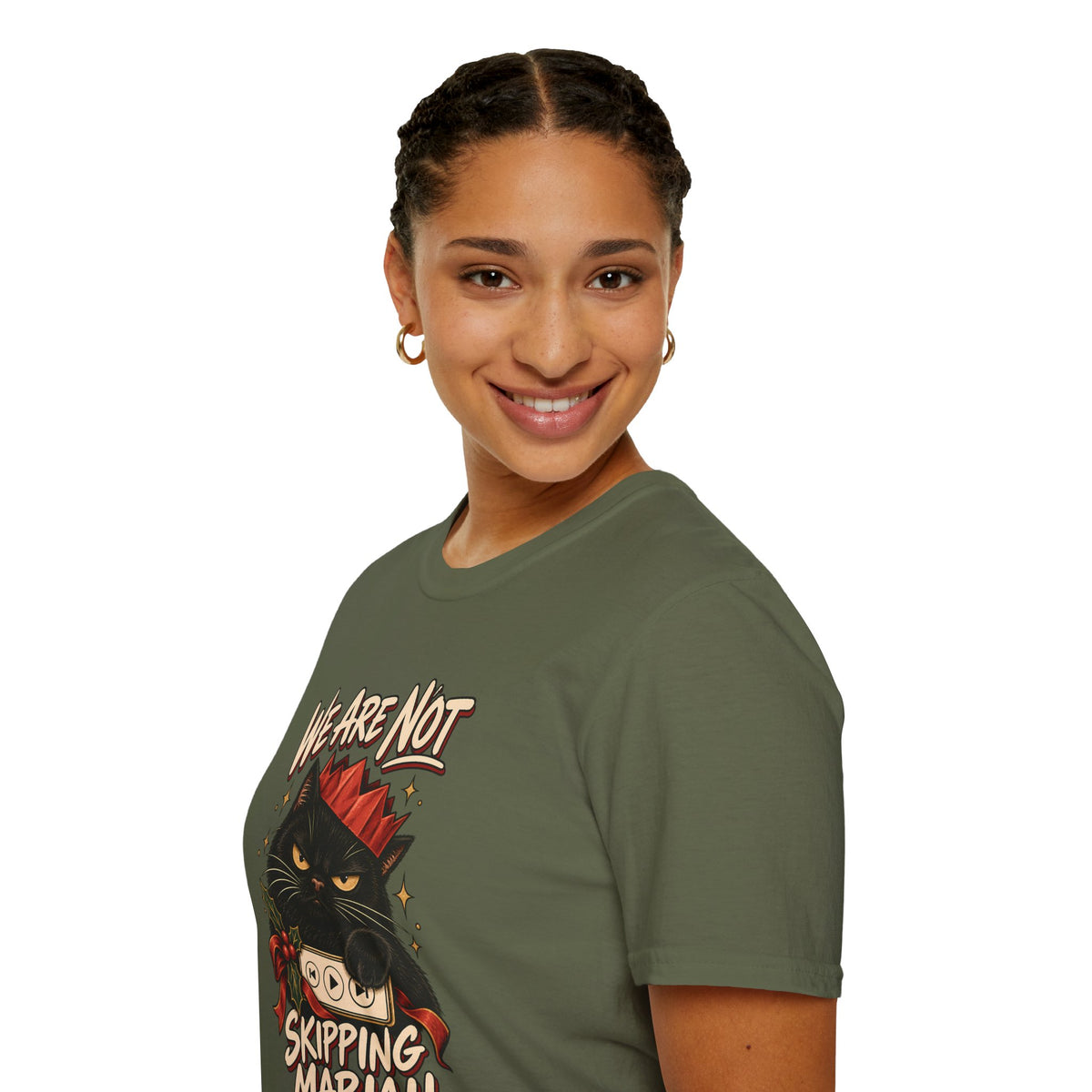 We Are Not Skipping Mariah | Mariah Carey Cat Fan Christmas Holiday Tee