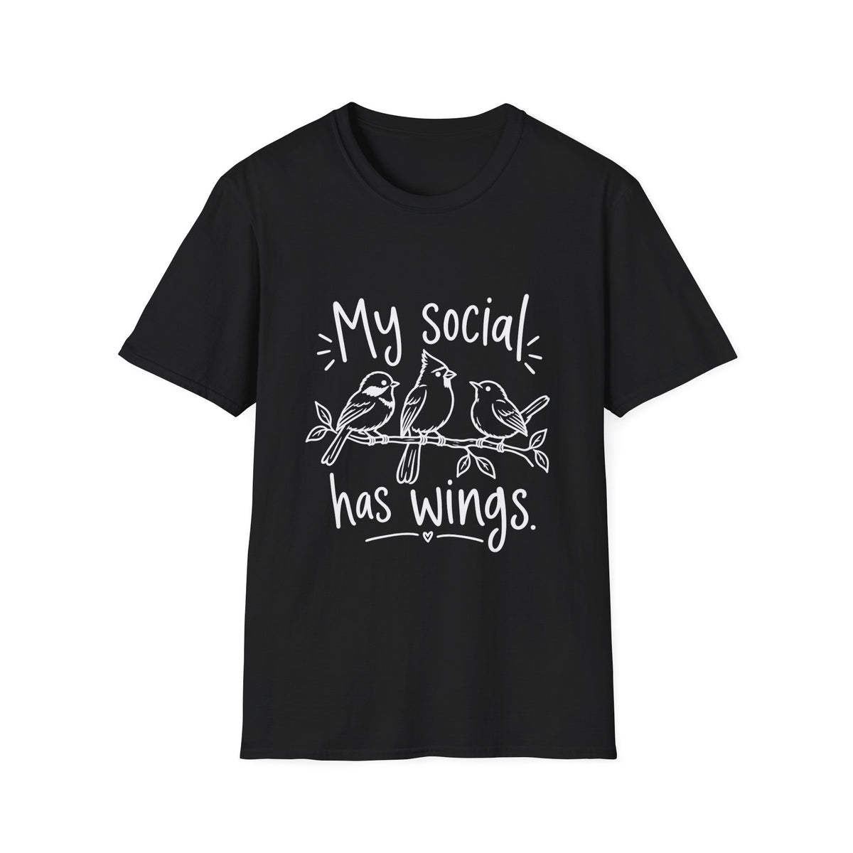 Bird Lover Gift | My Social Has Wings | Graphic Tee