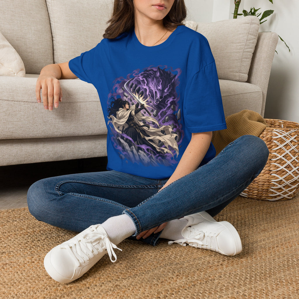 Trial of the Wolf | Samurai Anime Storm Warrior T-Shirt